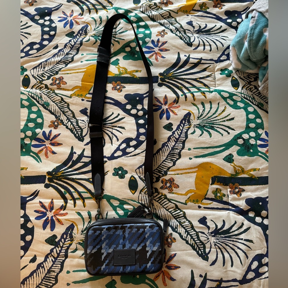 Coach Blue Plaid Crossbody